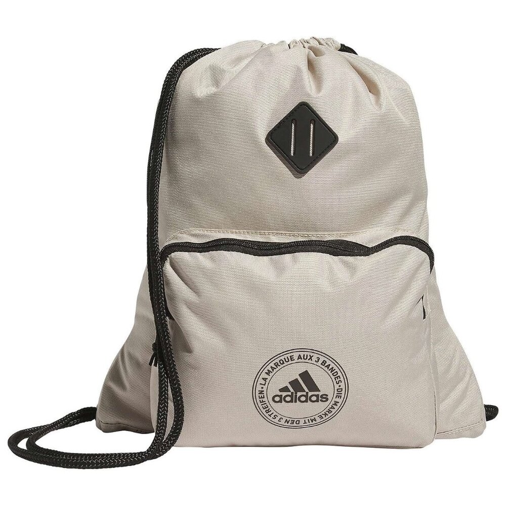 Adidas Classic 3S 2 Sackpack Backpack Knapsack Wonder Beige NWT Back Pack Bag
